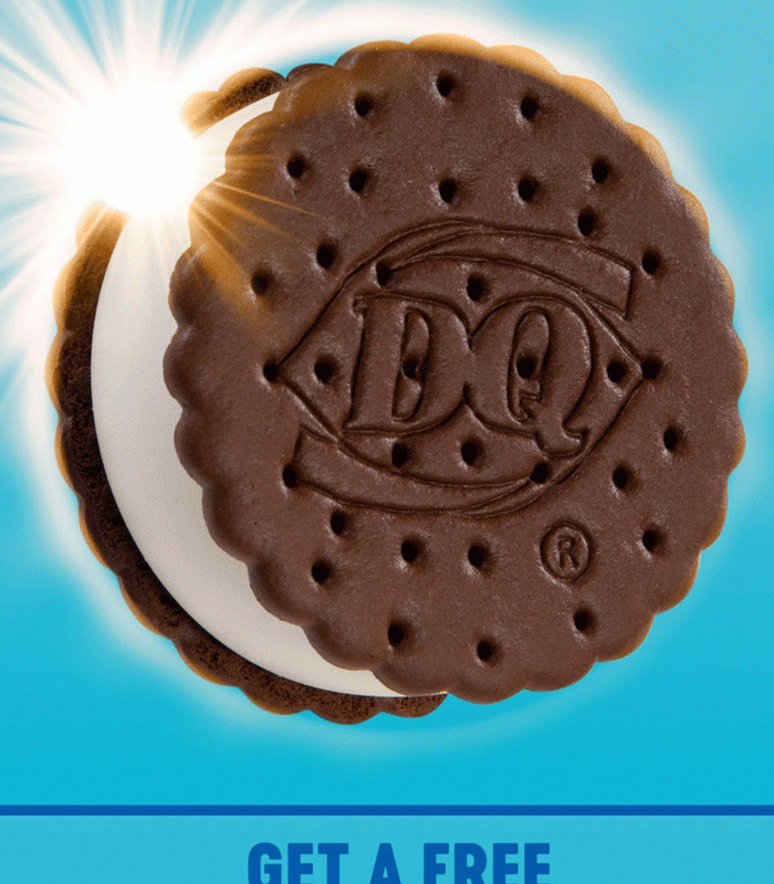 IT’S AN OUT OF THIS WORLD DELIGHT!  CAPTURE A FREE DQ SANDWICH TREAT APRIL 8TH CELEBRATING THE TOTAL SOLAR ECLIPSE