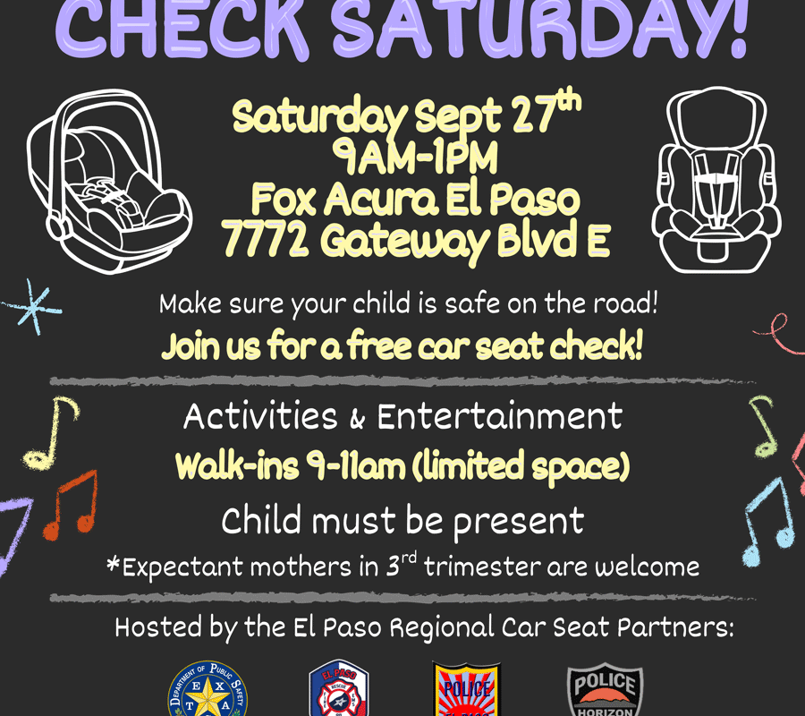 El Paso Families Encouraged to Take Part in Free Car Seat Safety Event