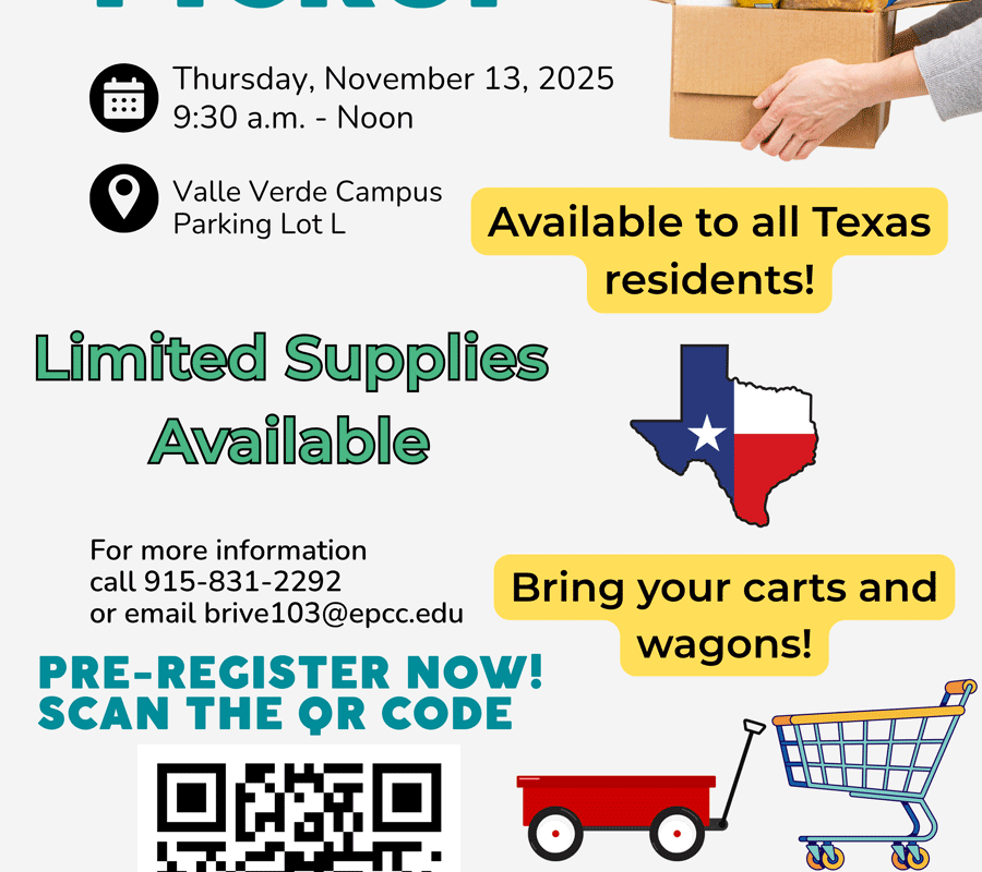 EPCC’s Valle Verde Campus to Host Grocery Pick Up