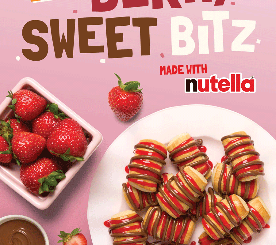 Wetzel’s Pretzels Introduces Berry Sweet Bitz made with Nutella®, Watermelon Strawberry Lemonade With Mango Boba