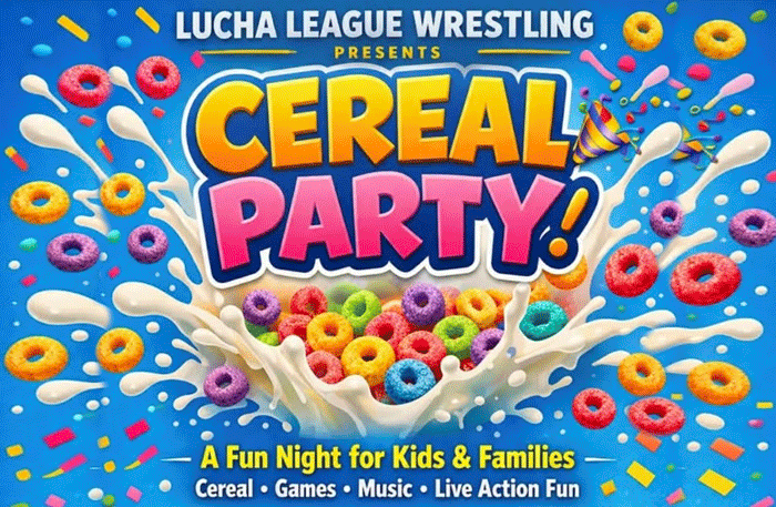 Lucha League Cereal Party 