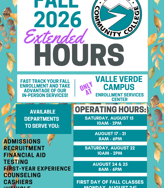 EPCC Announces 2026 Extended Hours for Fall
